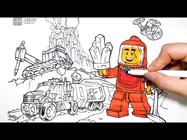 Lego city coloring pages for kids