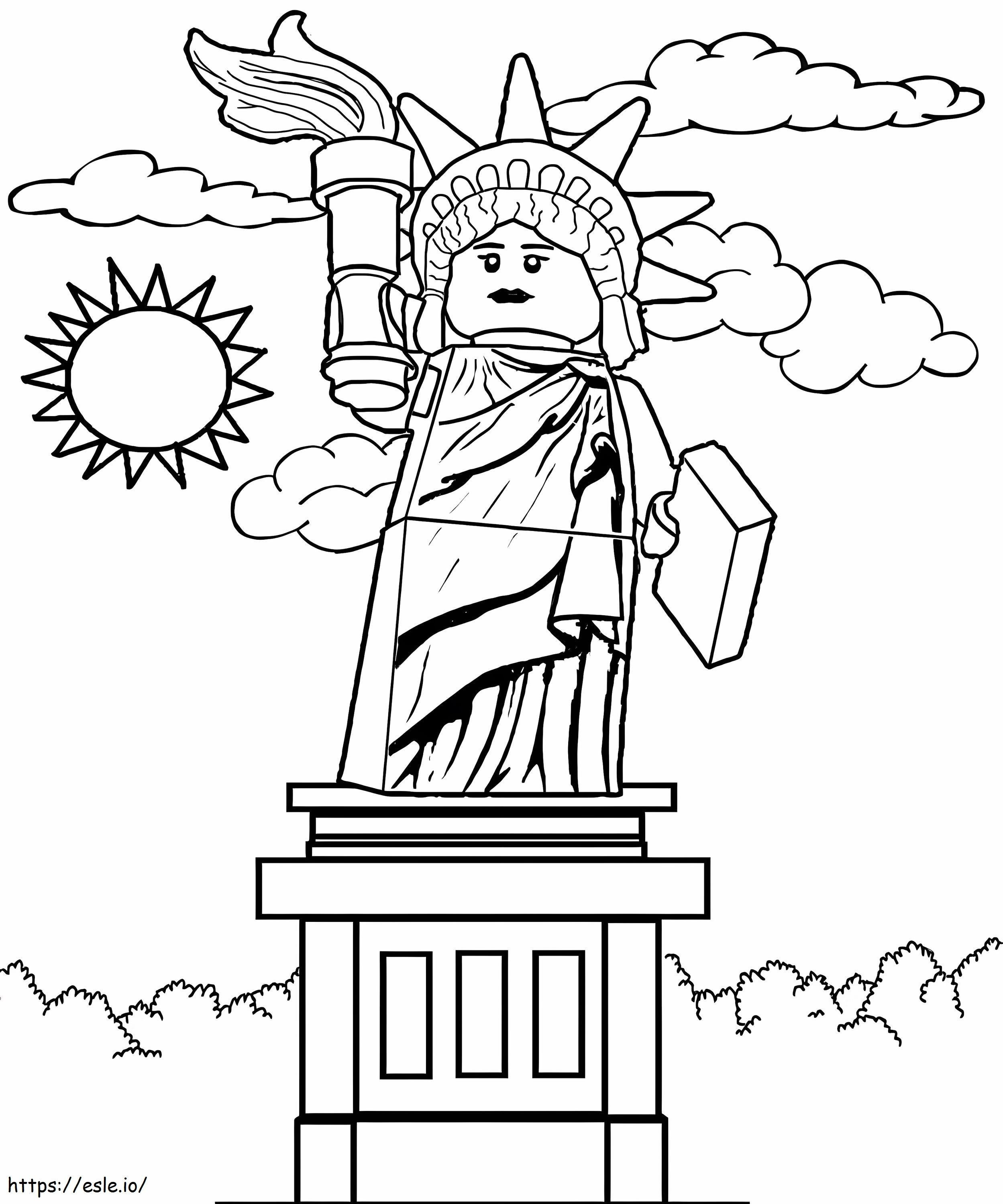 Lego city statue of liberty coloring page