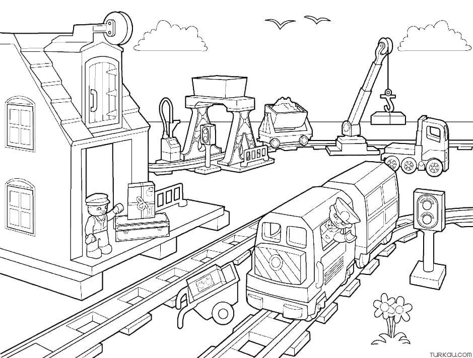 Lego city coloring page