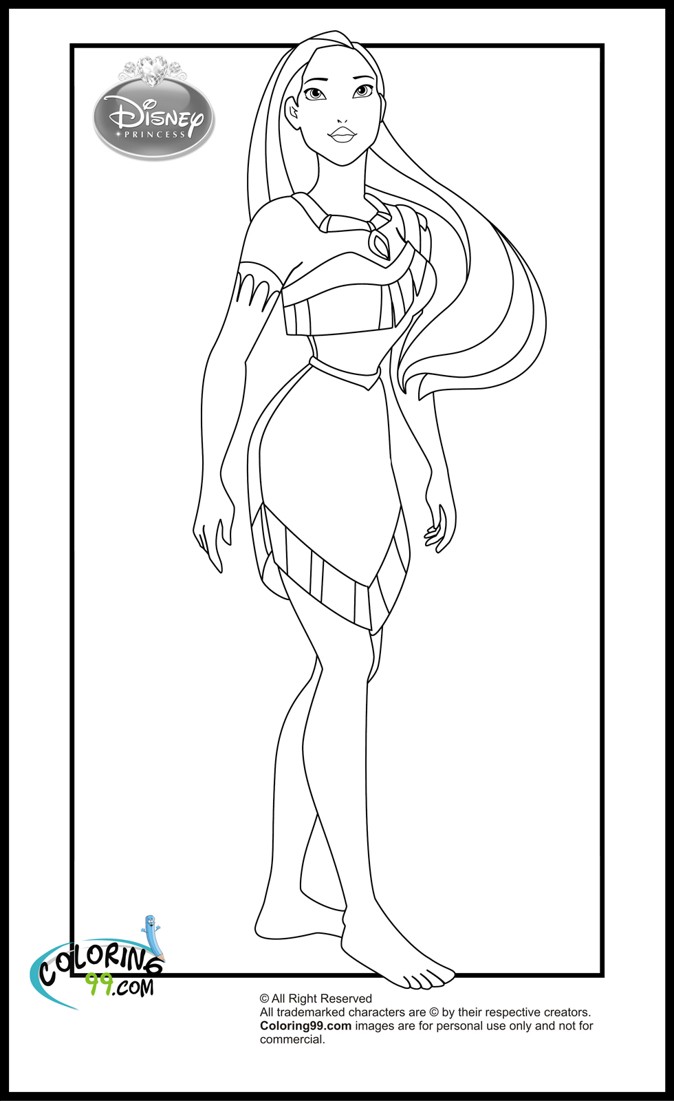 Disney princess coloring pages team colors