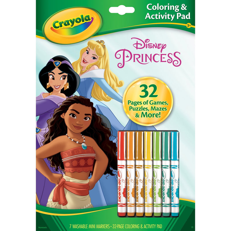 Crayola disney princesses coloring and activity pad with markers â