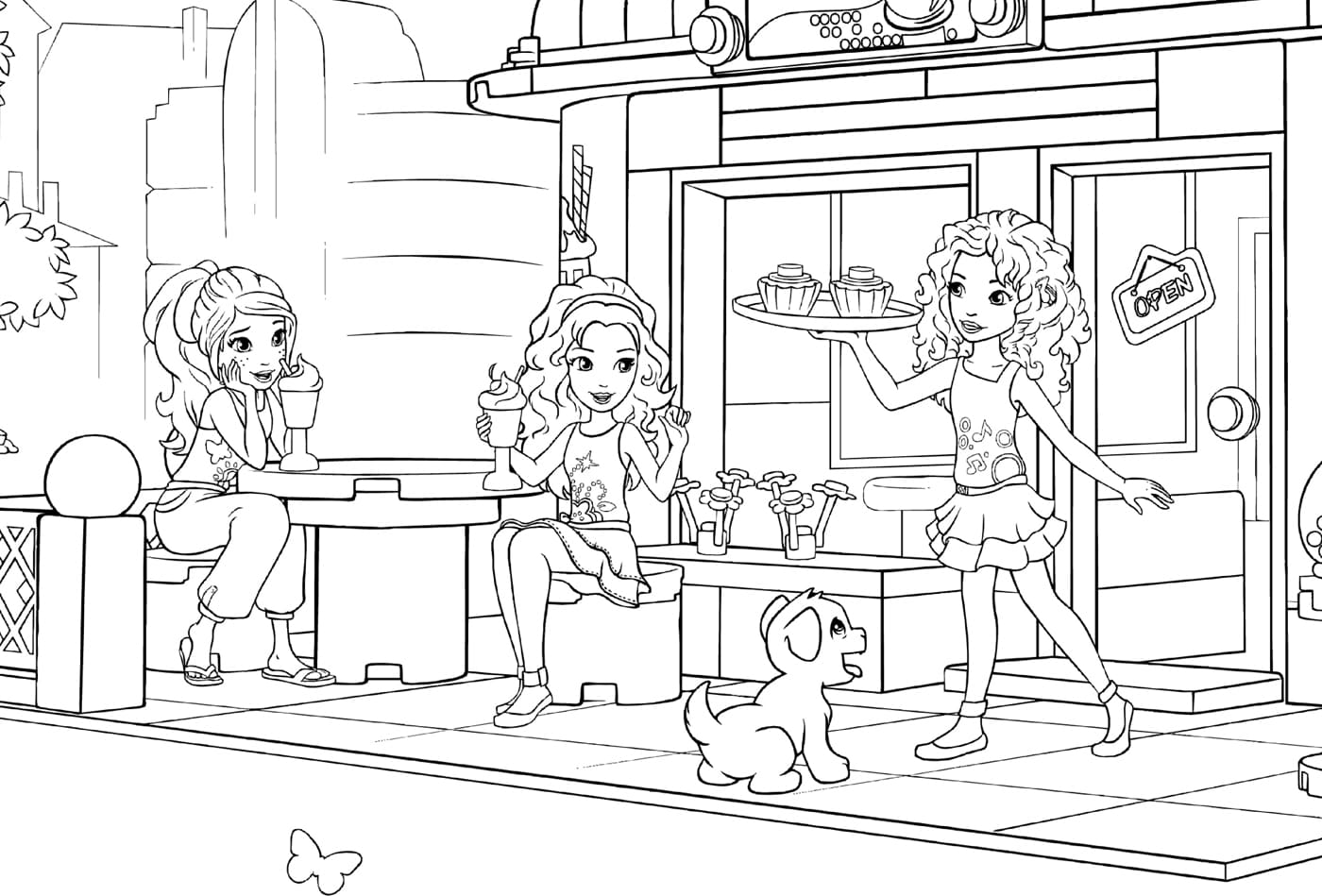 Lego friends coloring pages
