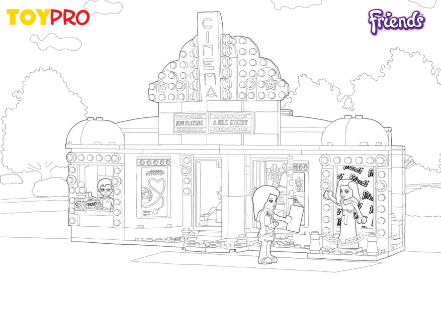 Free amazing lego friends colouring pages t