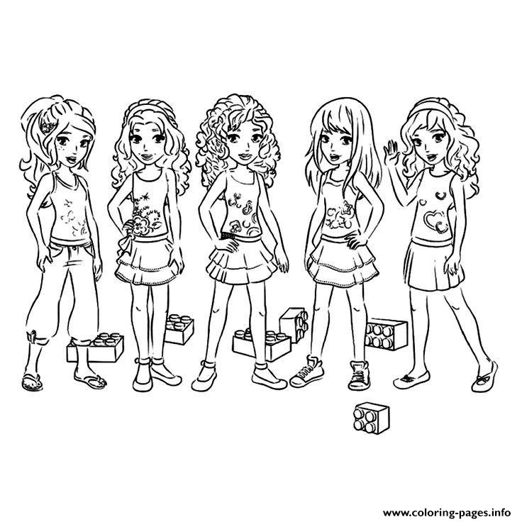 Lego all friends coloring page printable