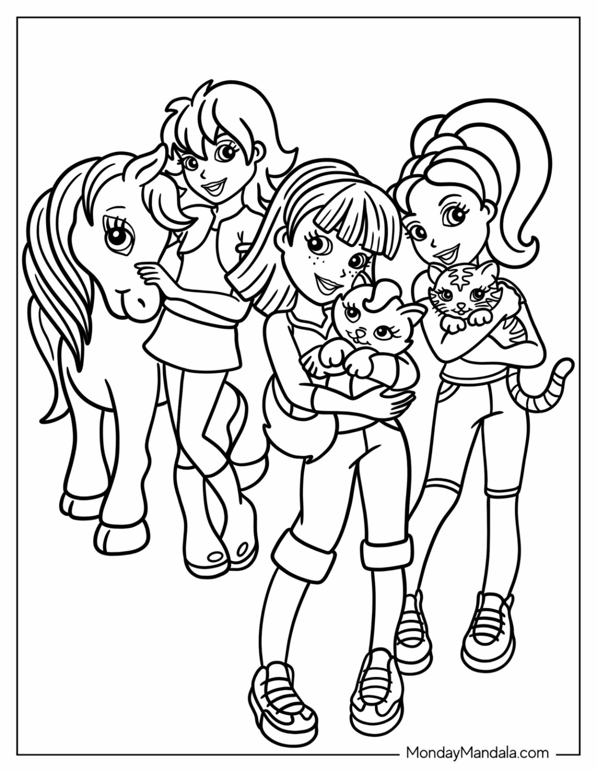 Polly pocket coloring pages free pdf printables