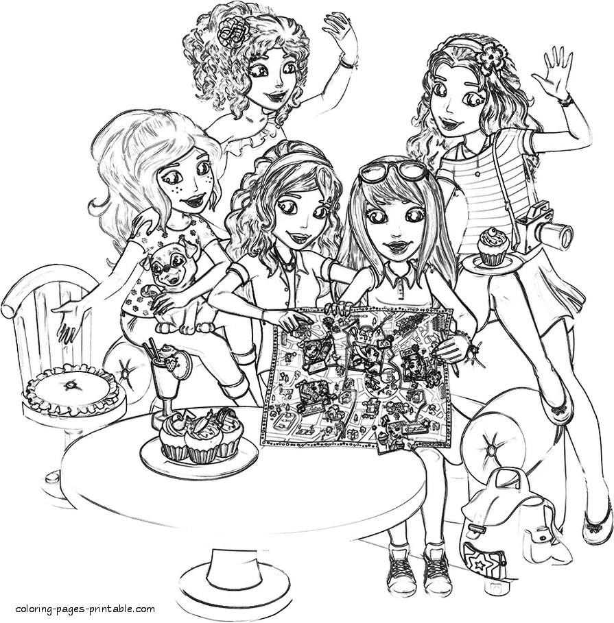 Coloring pages of lego friends coloring