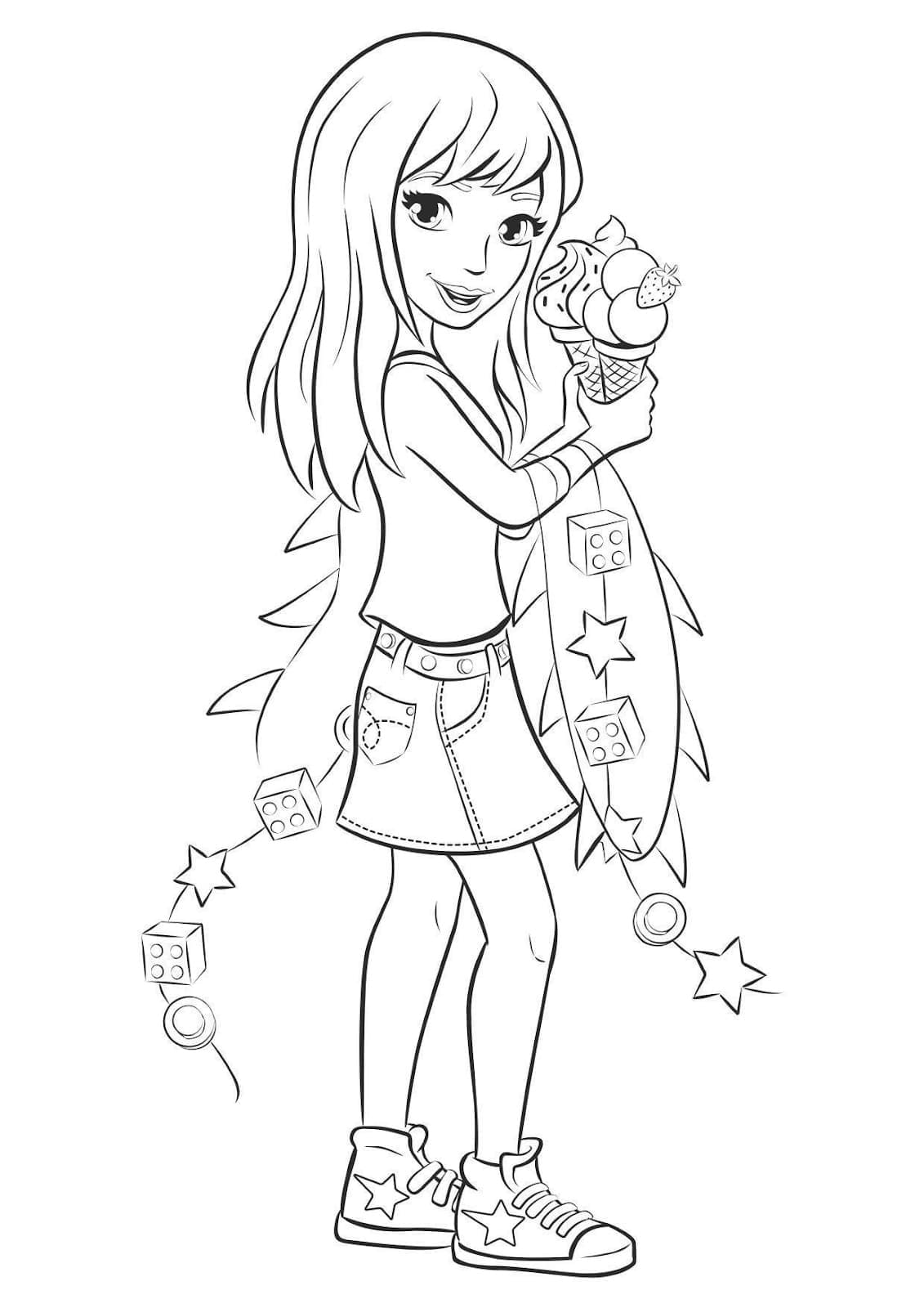 Lego friends coloring pages