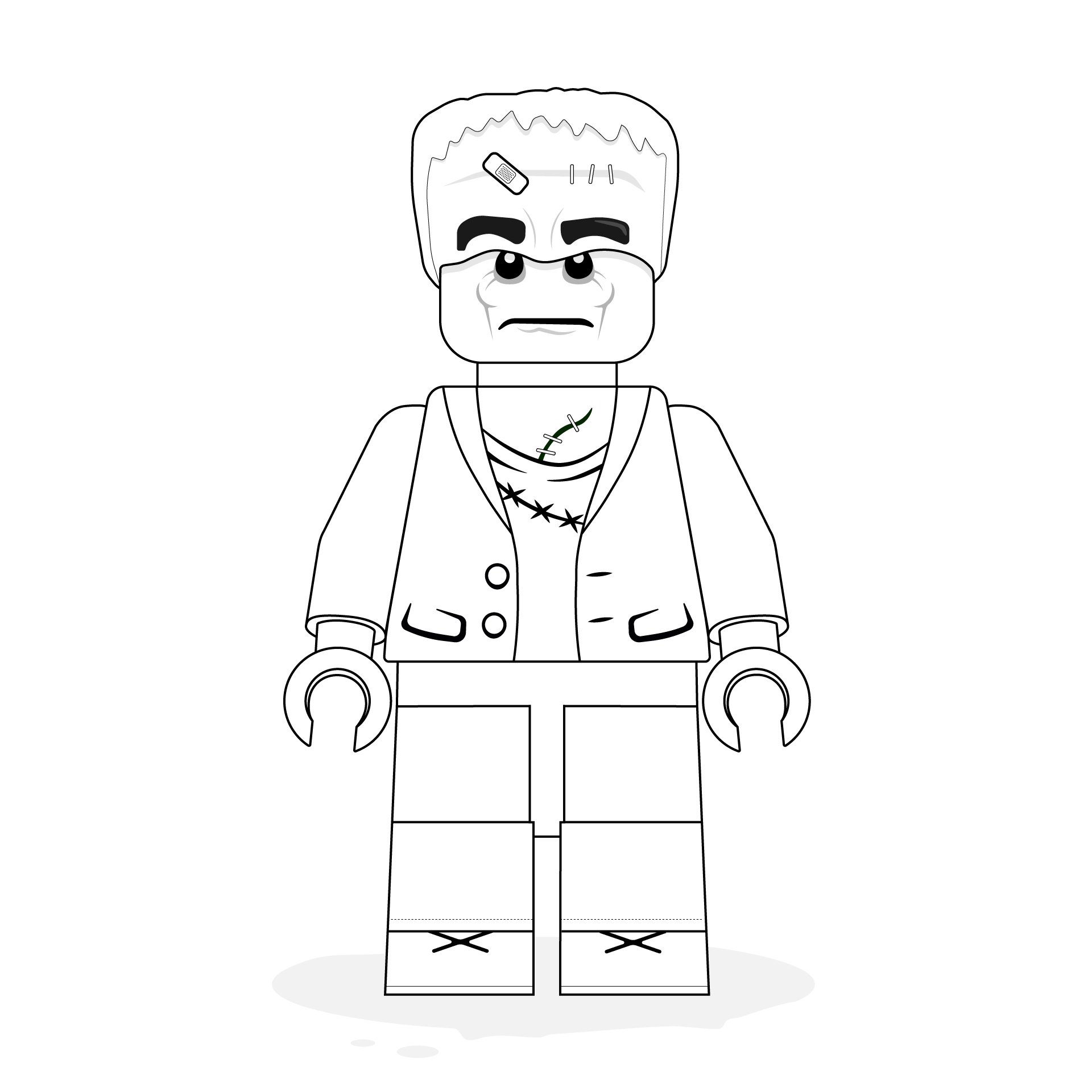 Brickmonsters halloween â colouring sheets â
