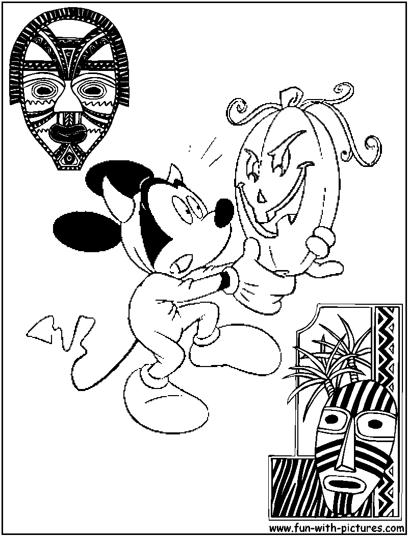 Scary halloween coloring pages