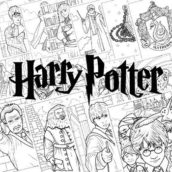 Harry potter coloring pageprintable lego harry potter coloring page for kids