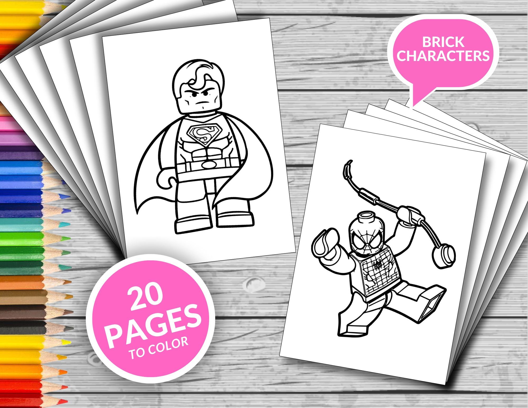 Hero coloring sheet