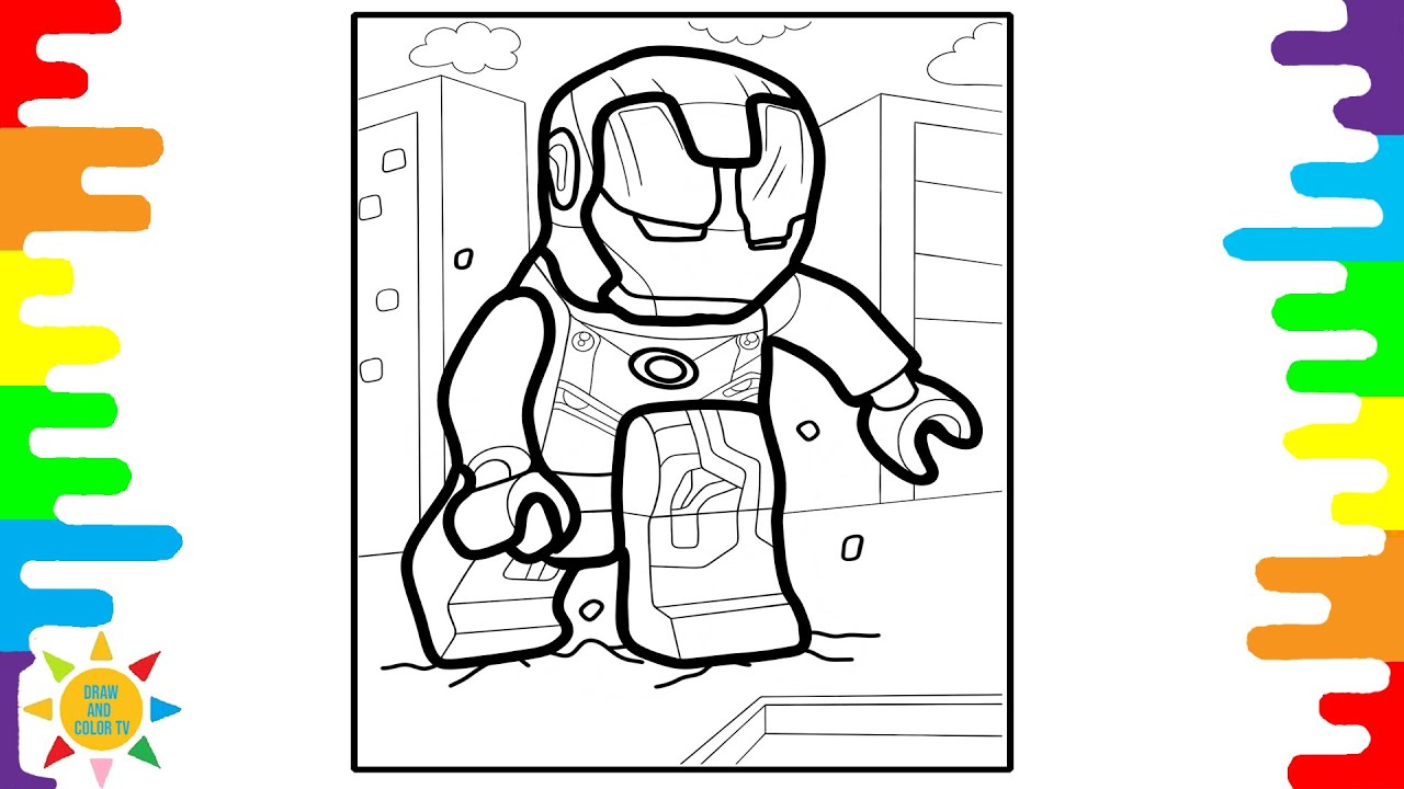 Iron en lego coloring pages lego coloring drawandcolortv