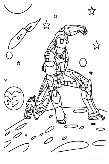 Iron man coloring pages
