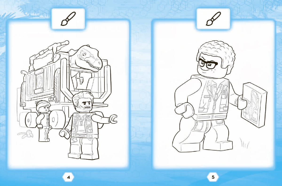 Lego jurassic worldâ have fun and paint book with stickers â
