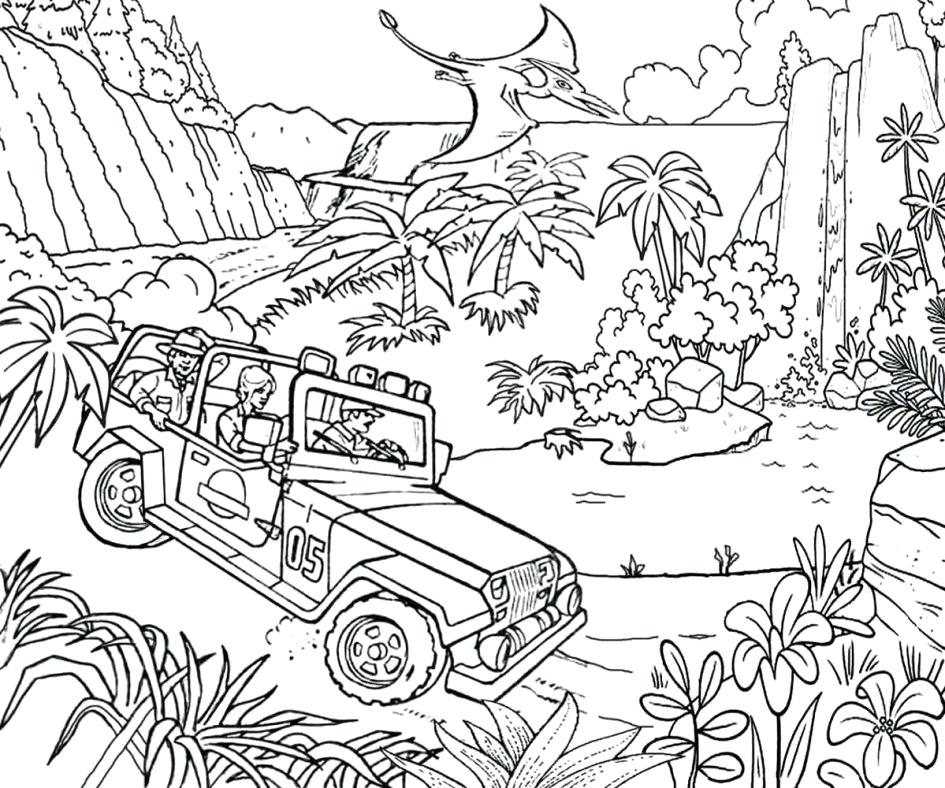 People in jurassic world fãrbung seite