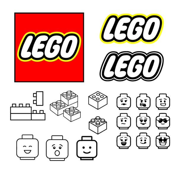 Lego logo bundle vector svg cricut â
