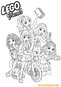 Lego friends coloring pages