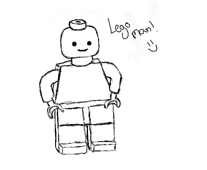 Lego man sketch by lorddoodle on