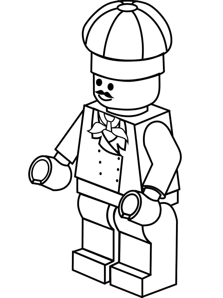 Lego chef coloring page