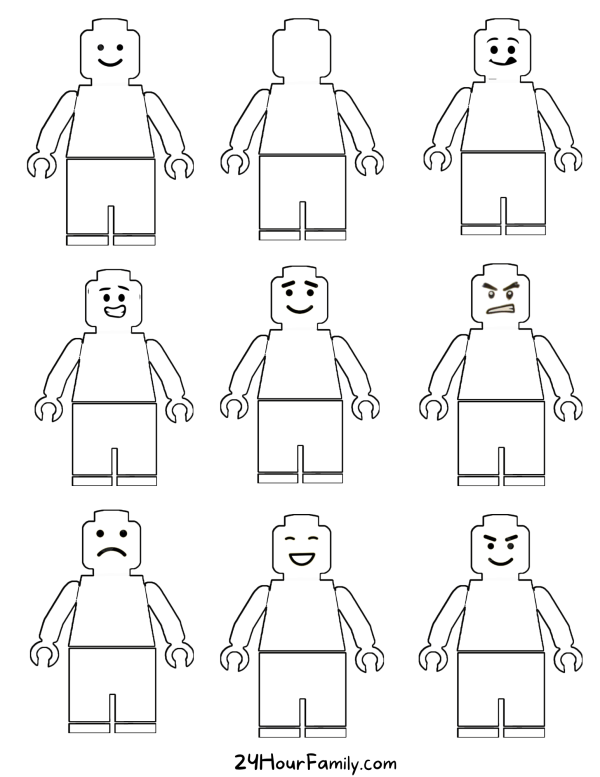 Lego man printable free templates