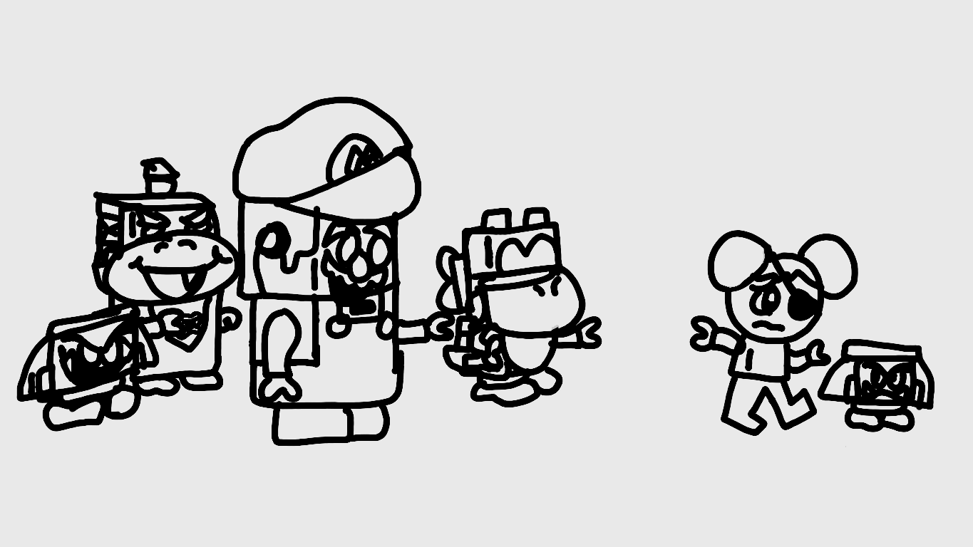 Saw my lego mario turned off when i was wondering what to draw and now this crap is a thing give me bleach for my eyes rpibby