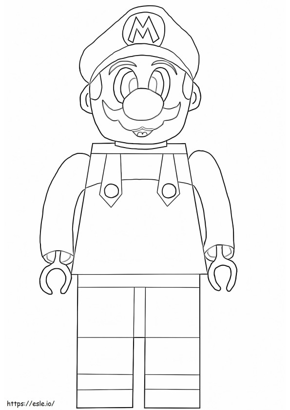 Lego super mar coloring page