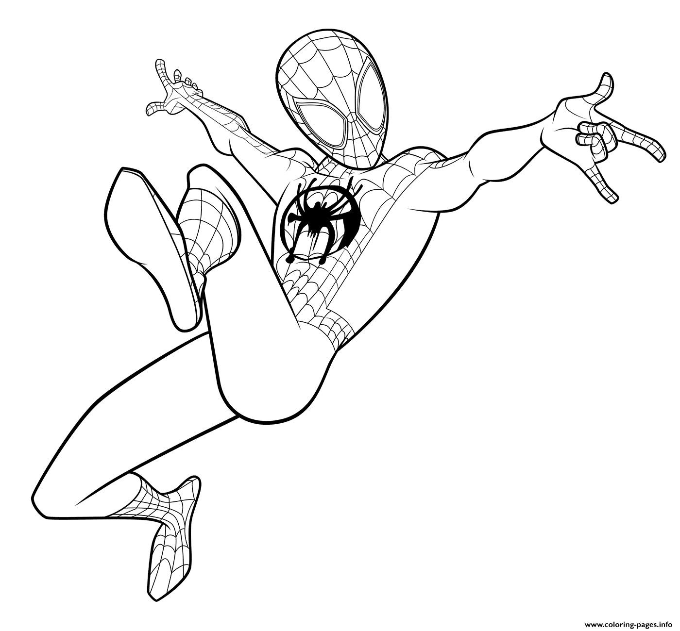 Spider man coloring miles morales coloring pages printable â