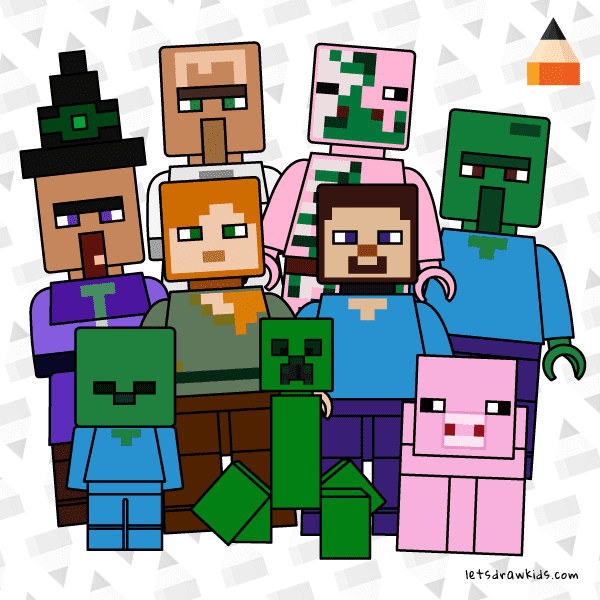 Minecraft lego minifigures lego minecraft game minecraft coloring