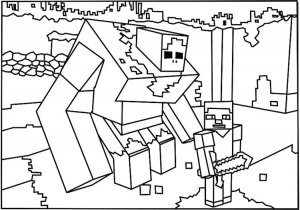 Minecraft coloring pages for kids to print color