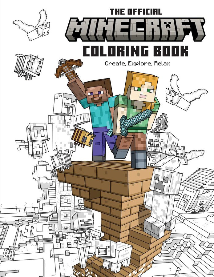 The official minecraft coloring book â colossal toys inc