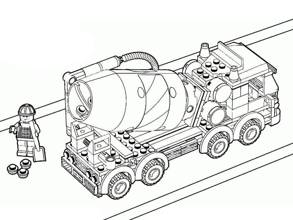 Lego city police motorcycle coloring page