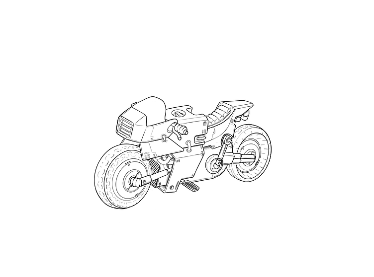 Cyberpunk bike by meandi on