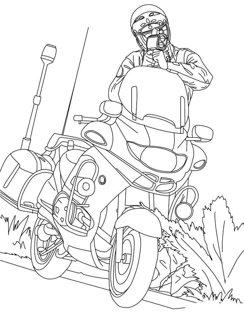 Free printable motorcycle coloring pages for kids