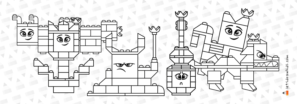 Printable coloring pages for kids step by step drawing instructions