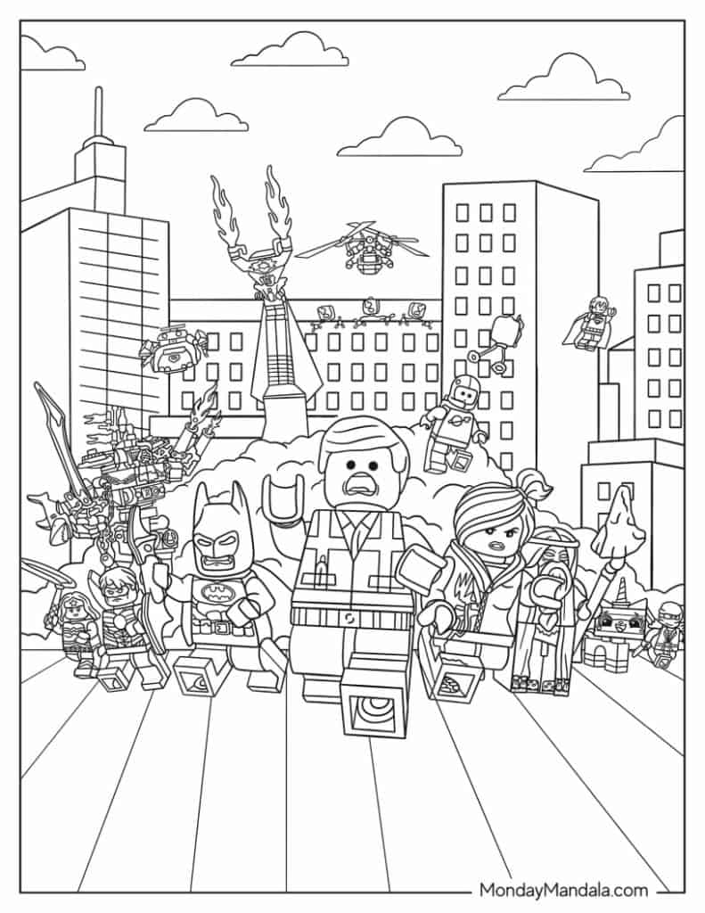 Lego coloring pages free pdf printables