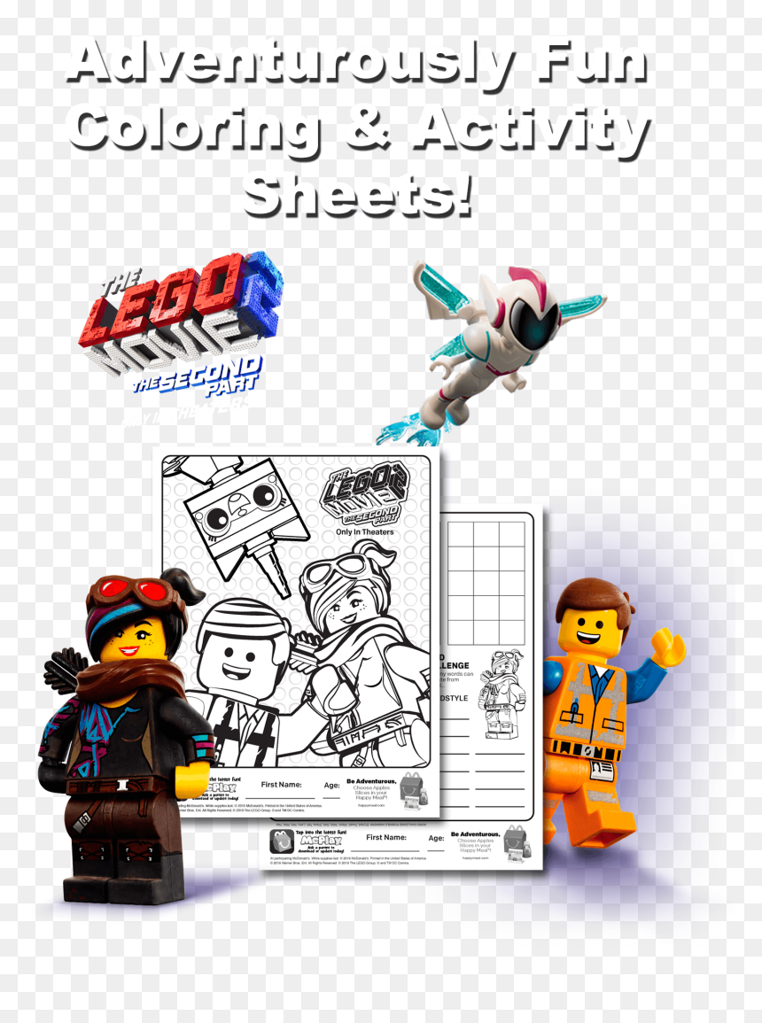 Adventurously fun coloring activity sheets lego movie