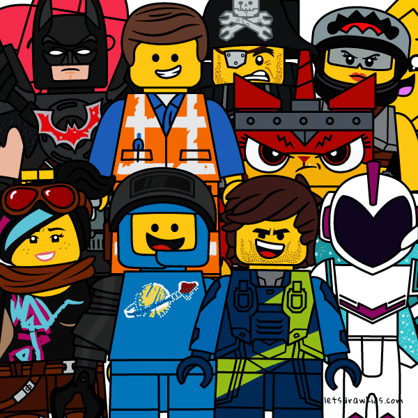 The lego movie drawing lego minifigures coloring pages