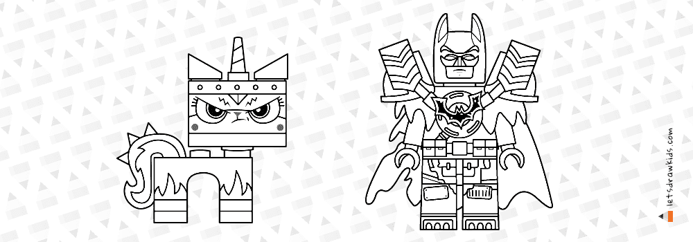 Drawing lego batman unikitty the lego movie