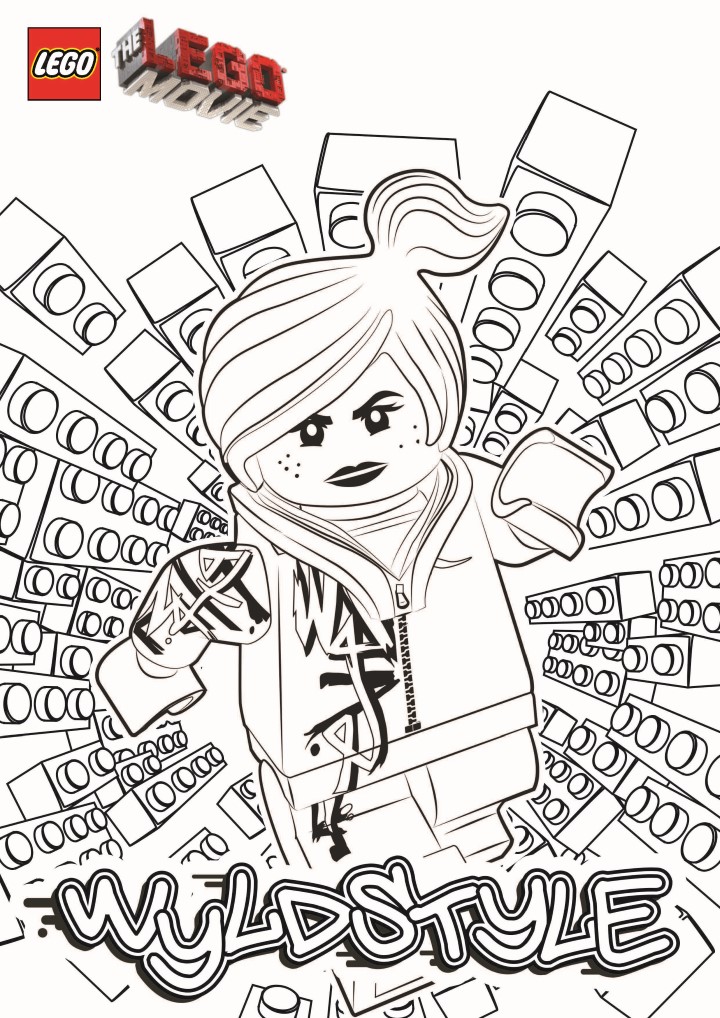 Image of the great lego adventure to print and color