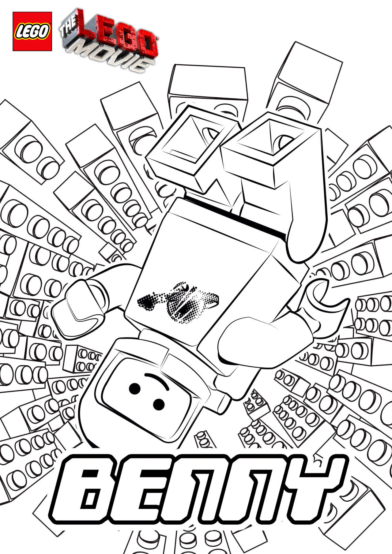 Lego minifigures â the lego movie coloring pages