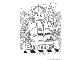 Lego movie colouring pages and kids colouring activities ppt