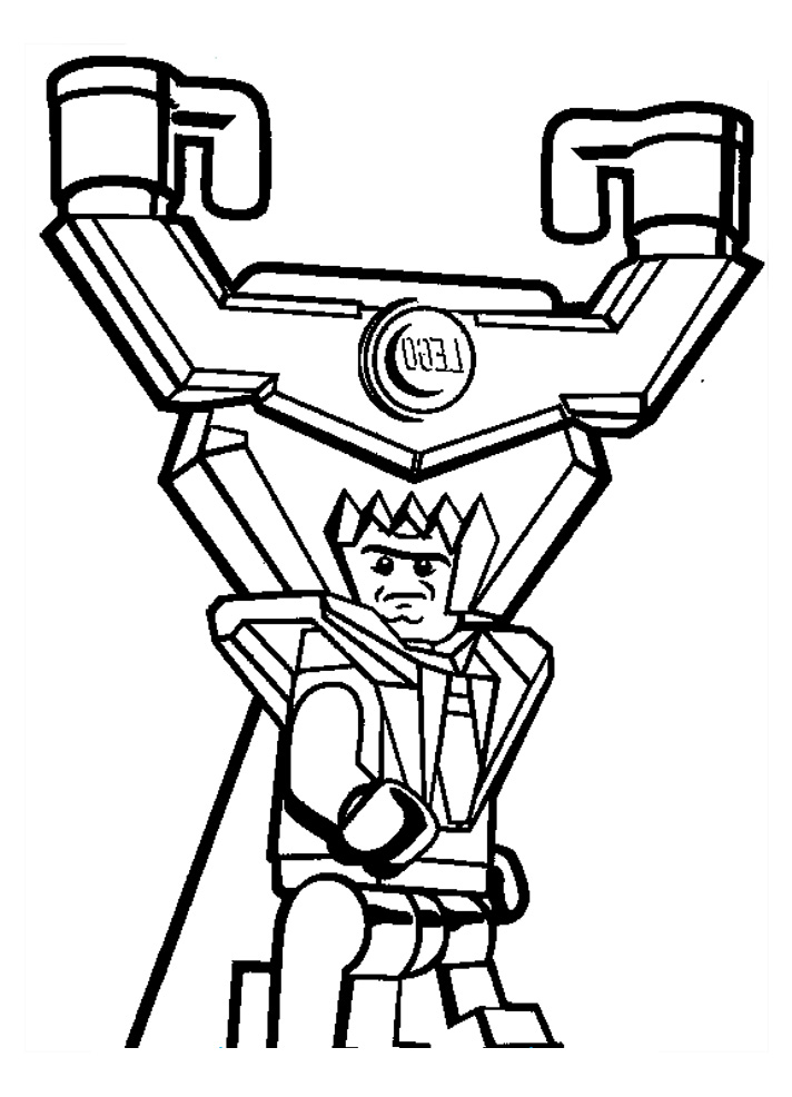 Image of the great lego adventure to print and color