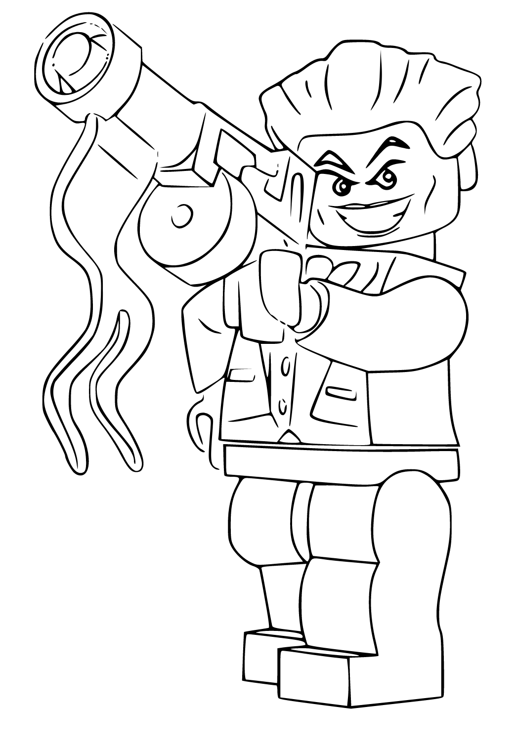 Free printable joker lego coloring page for adults and kids