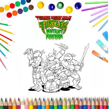 Teenage mutant ninja turtles coloring pages printable for kids by janatexcolor