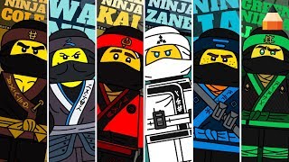 Draw lego ninjago characters lego coloring pages ninja coloring pages