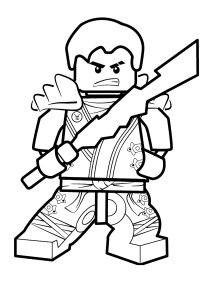 Lego ninjago character to color