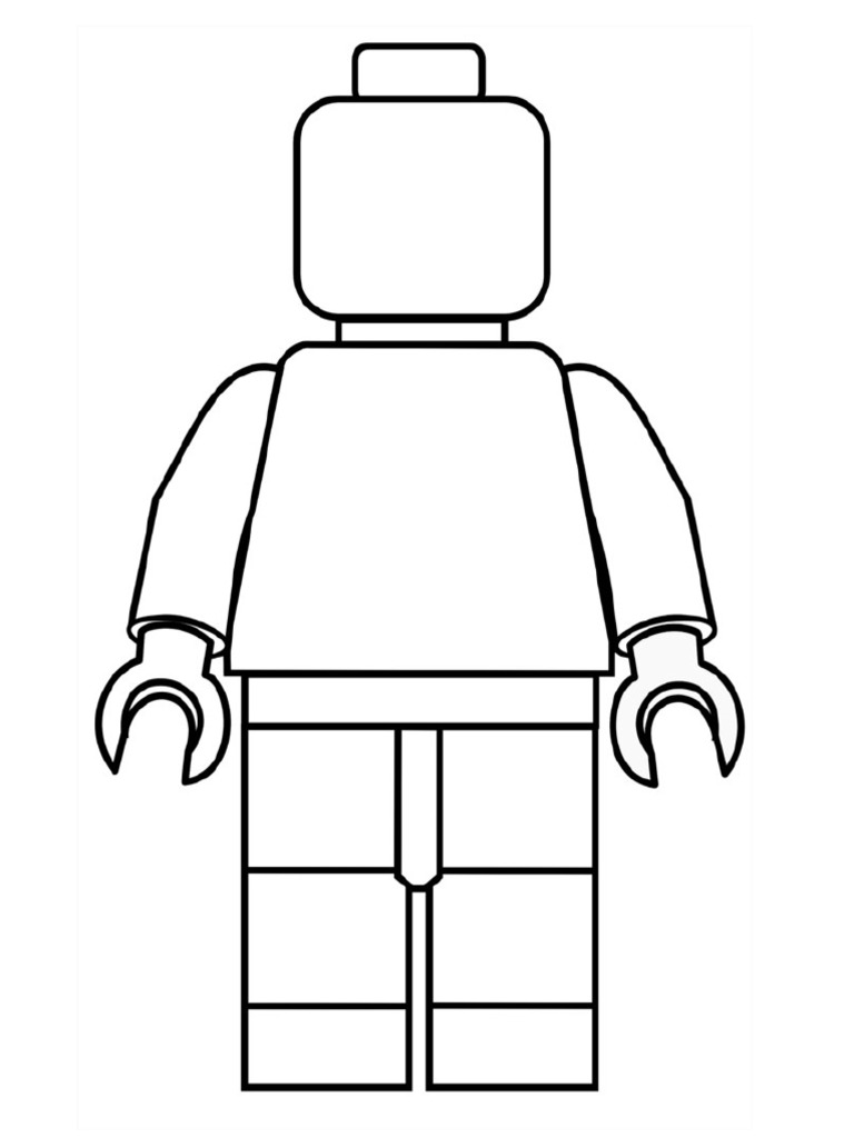 Lego man coloring page pdf