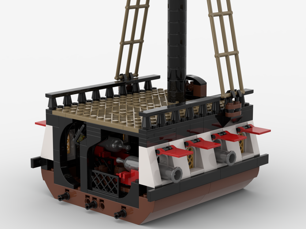 Lego moc barracuda boat frigate extension by dindjarjarin