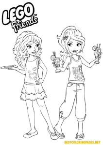 Lego friends coloring pages