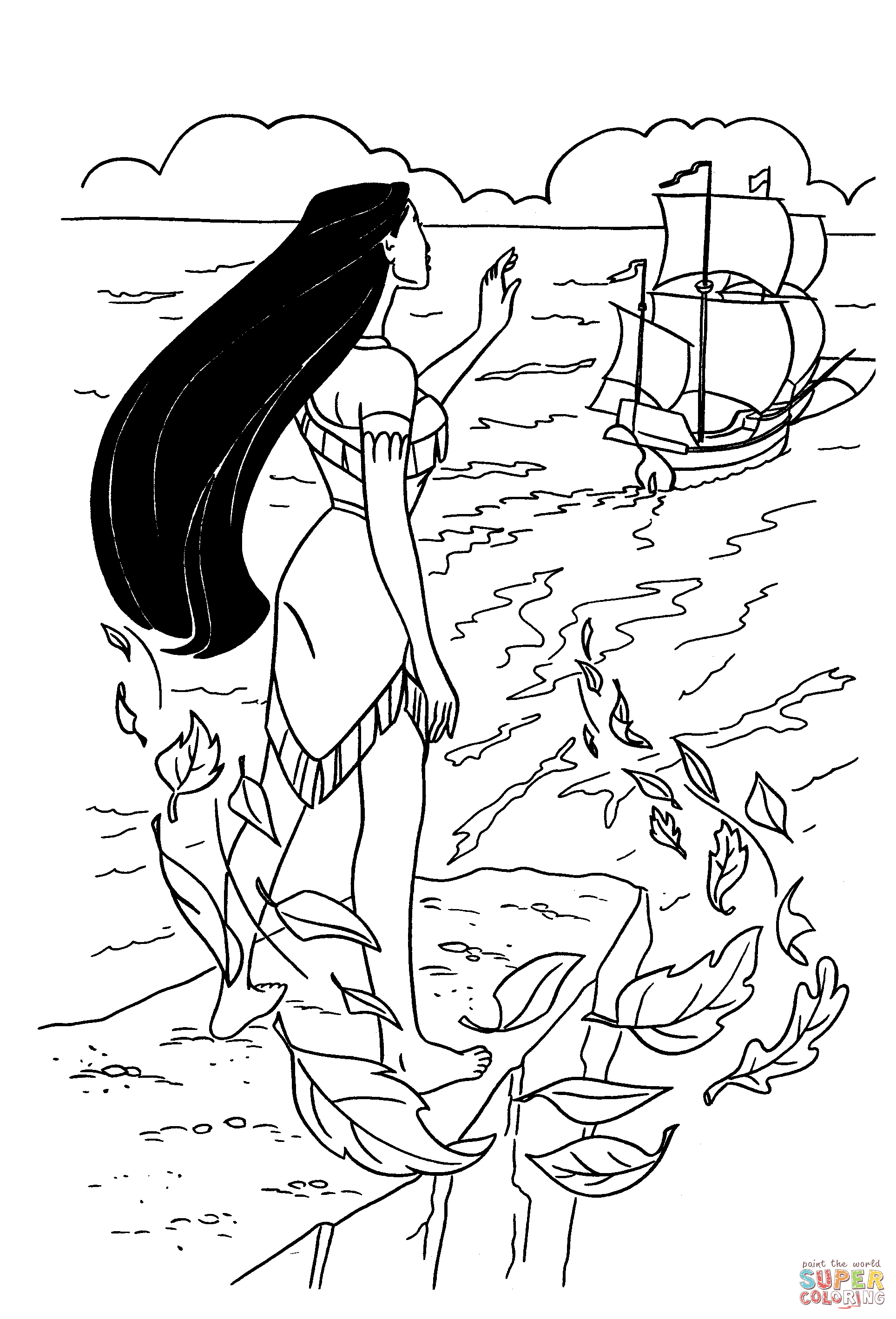 Pocahontas coloring pages